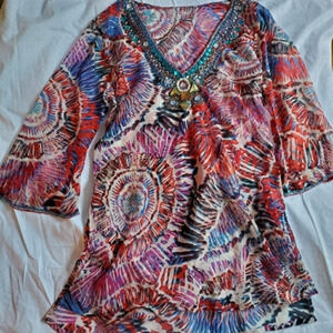 Embellished Beaded Beach Coverup